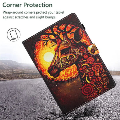 For iPad Pro 11 (2024) Case Pattern Portable Protective Folio Leather Tablet Cover Card Holder