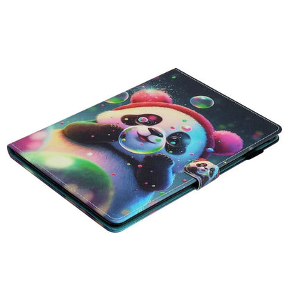 For iPad Pro 11 (2024) Case Pattern Portable Protective Folio Leather Tablet Cover Card Holder