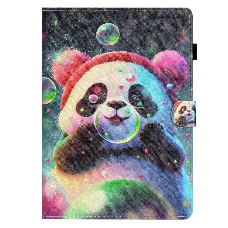 For iPad Pro 11 (2024) Case Pattern Portable Protective Folio Leather Tablet Cover Card Holder