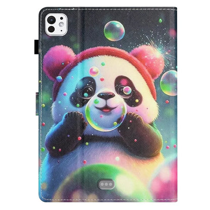 For iPad Pro 11 (2024) Case Pattern Portable Protective Folio Leather Tablet Cover Card Holder