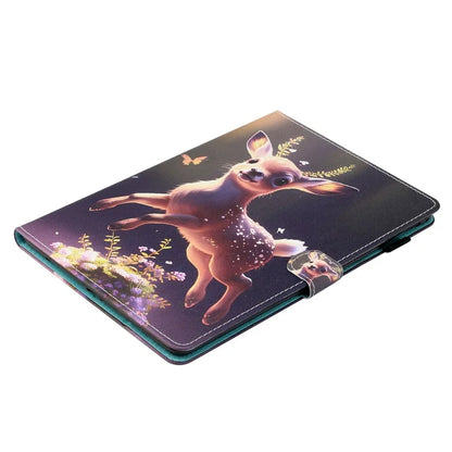 For iPad Pro 11 (2024) Case Pattern Portable Protective Folio Leather Tablet Cover Card Holder