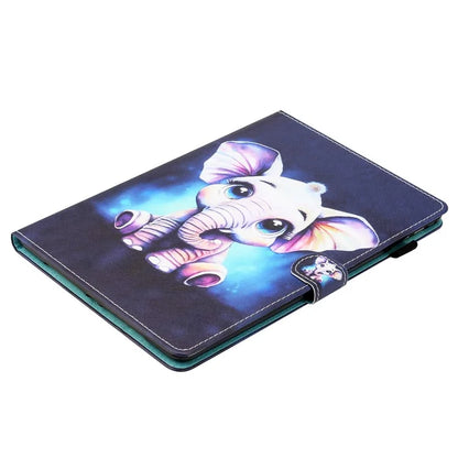 For iPad Pro 11 (2024) Case Pattern Portable Protective Folio Leather Tablet Cover Card Holder