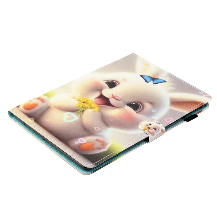 For iPad Pro 11 (2024) Case Pattern Portable Protective Folio Leather Tablet Cover Card Holder