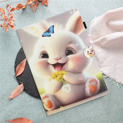 For iPad Pro 11 (2024) Case Pattern Portable Protective Folio Leather Tablet Cover Card Holder