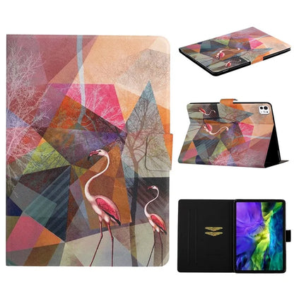 For iPad Pro 11 (2024) Case Pattern Printed Leather Stand Tablet Cover Card Holder