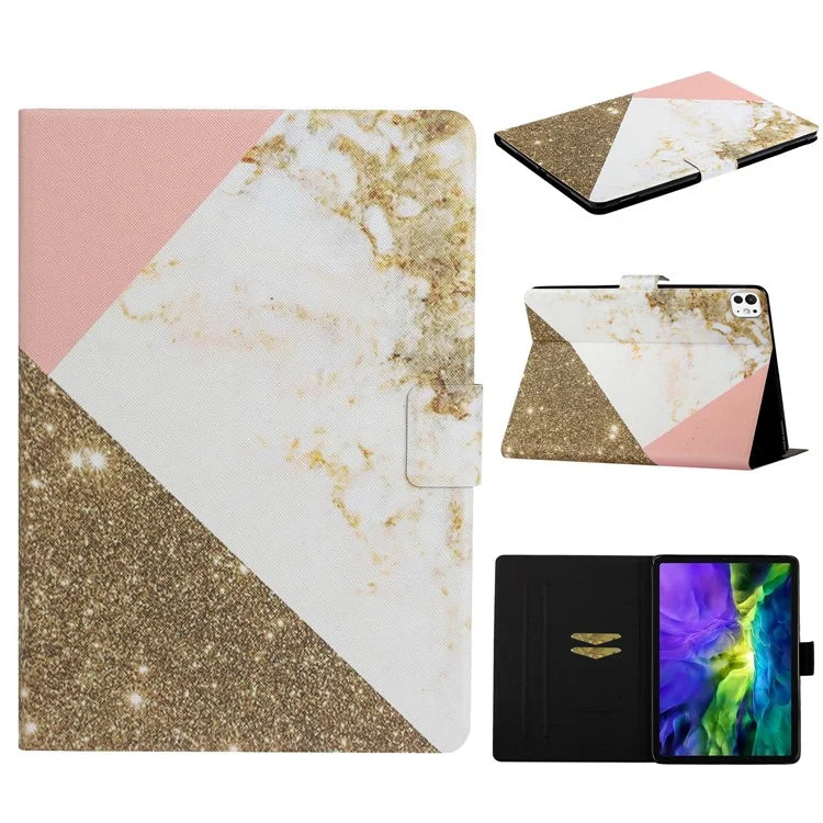 For iPad Pro 11 (2024) Case Pattern Printed Leather Stand Tablet Cover Card Holder
