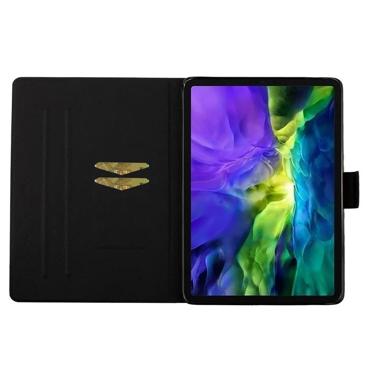 For iPad Pro 11 (2024) Case Pattern Printed Leather Stand Tablet Cover Card Holder