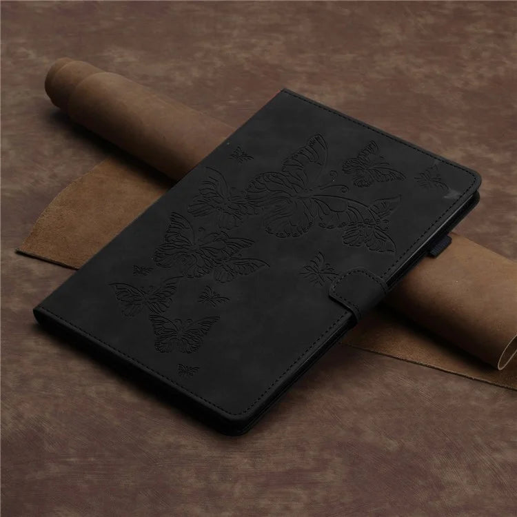 For iPad Pro 11 (2024) Case Butterfly Leather Folio Tablet Cover Auto Sleep / Wake
