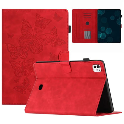 For iPad Pro 11 (2024) Case Butterfly Leather Folio Tablet Cover Auto Sleep / Wake