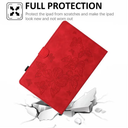 For iPad Pro 11 (2024) Case Butterfly Leather Folio Tablet Cover Auto Sleep / Wake