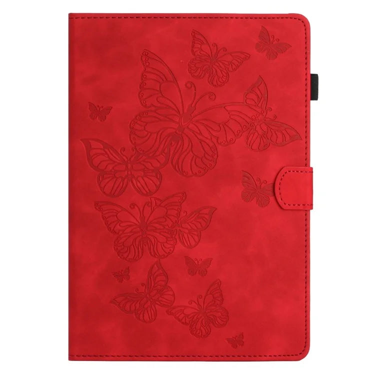 For iPad Pro 11 (2024) Case Butterfly Leather Folio Tablet Cover Auto Sleep / Wake