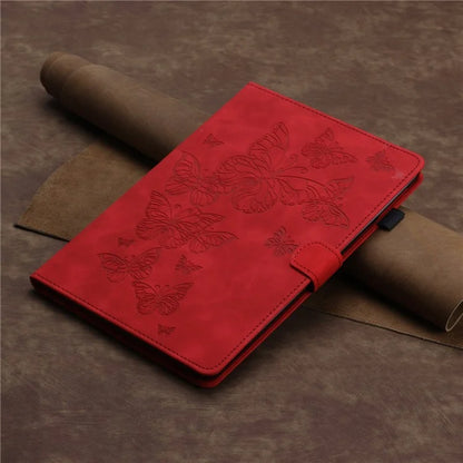 For iPad Pro 11 (2024) Case Butterfly Leather Folio Tablet Cover Auto Sleep / Wake