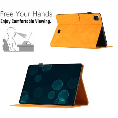 For iPad Pro 11 (2024) Case Butterfly Leather Folio Tablet Cover Auto Sleep / Wake