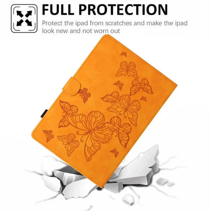 For iPad Pro 11 (2024) Case Butterfly Leather Folio Tablet Cover Auto Sleep / Wake