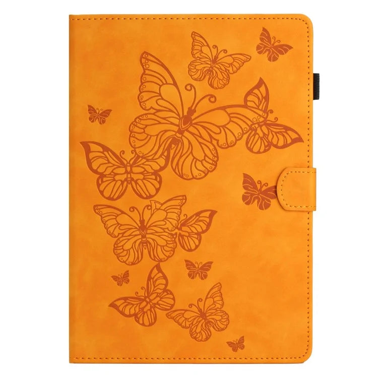 For iPad Pro 11 (2024) Case Butterfly Leather Folio Tablet Cover Auto Sleep / Wake