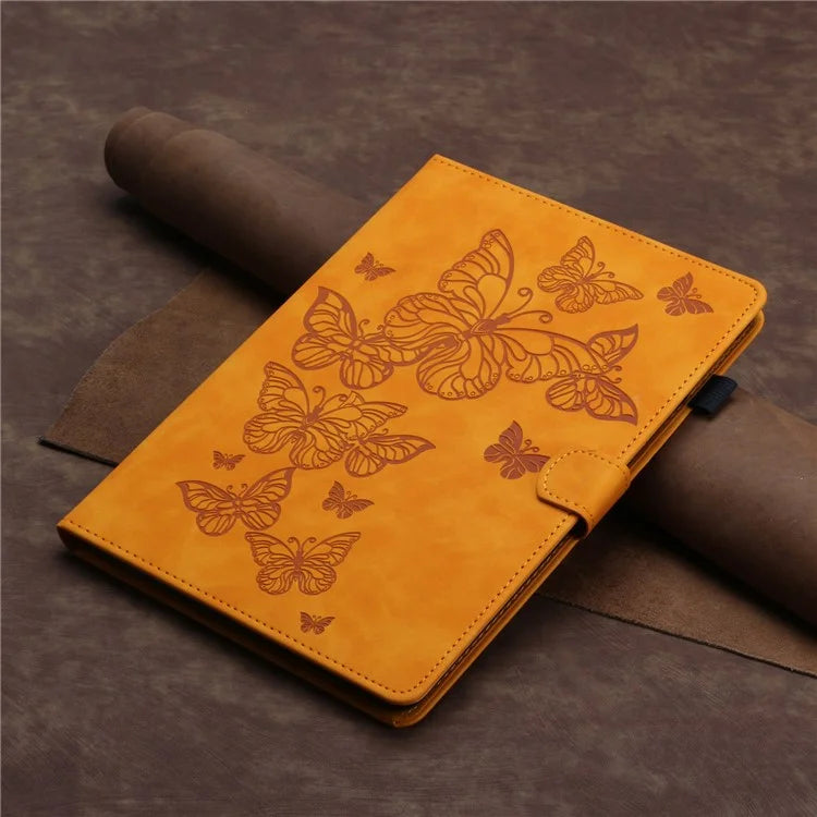 For iPad Pro 11 (2024) Case Butterfly Leather Folio Tablet Cover Auto Sleep / Wake