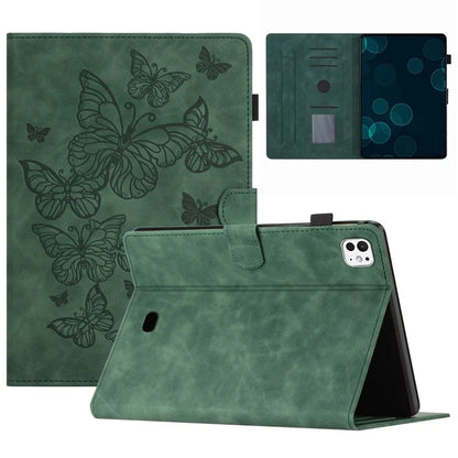 For iPad Pro 11 (2024) Case Butterfly Leather Folio Tablet Cover Auto Sleep / Wake