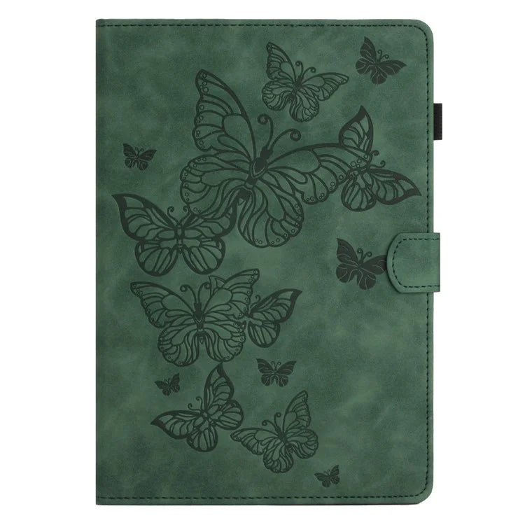For iPad Pro 11 (2024) Case Butterfly Leather Folio Tablet Cover Auto Sleep / Wake