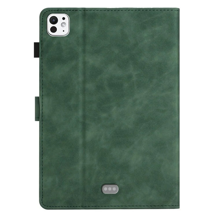 For iPad Pro 11 (2024) Case Butterfly Leather Folio Tablet Cover Auto Sleep / Wake