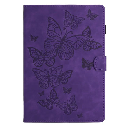 For iPad Pro 11 (2024) Case Butterfly Leather Folio Tablet Cover Auto Sleep / Wake