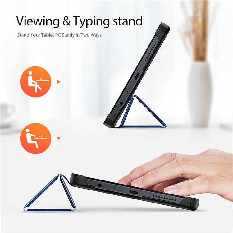 DUX DUCIS Domo Series for Xiaomi Redmi Pad SE 4G 8.7 inch Case Tri-Fold Stand Tablet Leather Cover