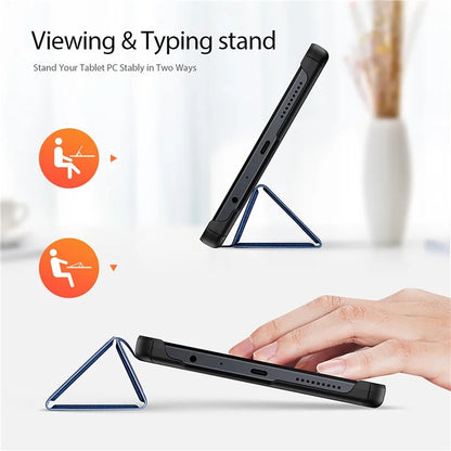 DUX DUCIS Domo Series for Xiaomi Redmi Pad SE 4G 8.7 inch Case Tri-Fold Stand Tablet Leather Cover