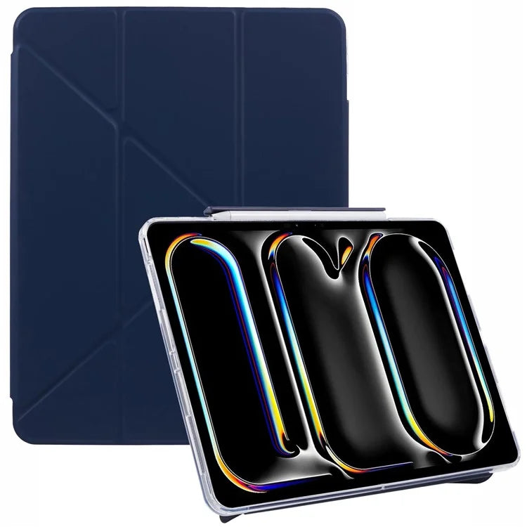 MUTURAL For iPad Pro 13 (2024) Case Origami Stand Leather Smart Tablet Cover Retractable Pen Slot