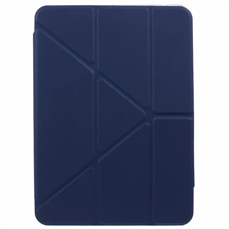 MUTURAL For iPad Pro 11 (2024) Case PU Leather Clear Back Tablet Cover with Pencil Holder Origami Standing