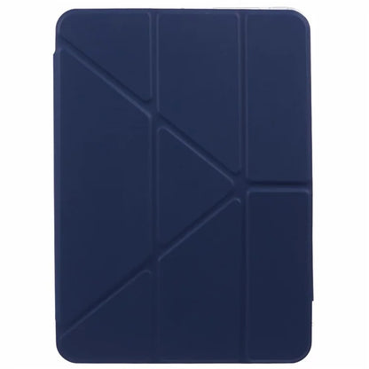 MUTURAL For iPad Pro 11 (2024) Case PU Leather Clear Back Tablet Cover with Pencil Holder Origami Standing
