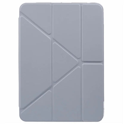 MUTURAL For iPad Pro 11 (2024) Case PU Leather Clear Back Tablet Cover with Pencil Holder Origami Standing