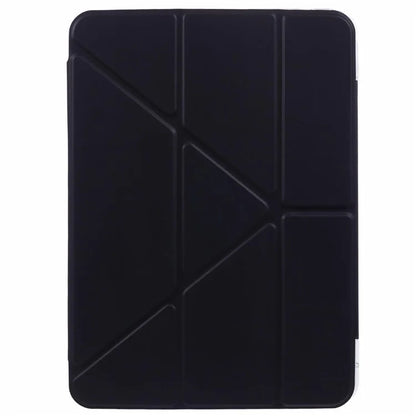 MUTURAL For iPad Pro 11 (2024) Case PU Leather Clear Back Tablet Cover with Pencil Holder Origami Standing