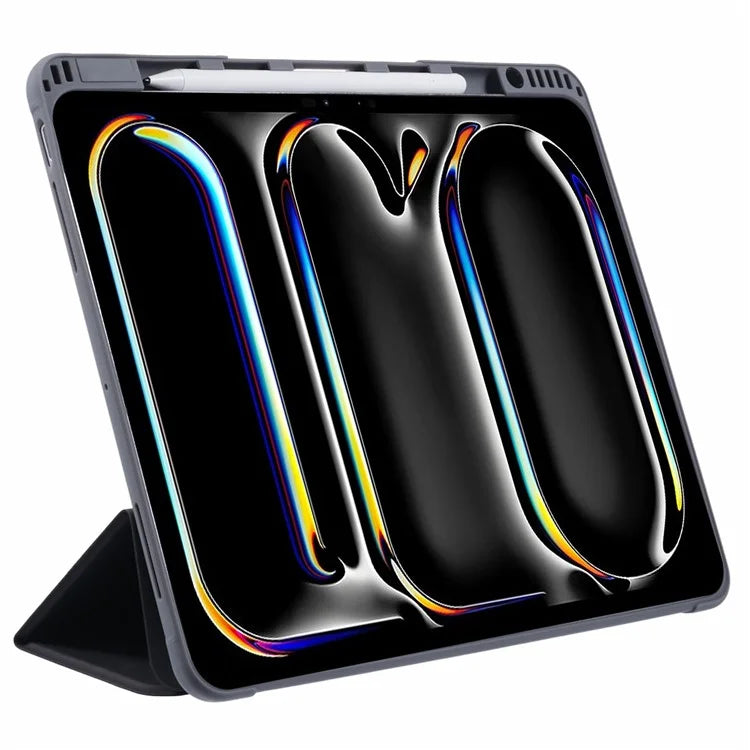 MUTURAL For iPad Pro 13 (2024) Case Tri-Fold Stand Tablet Leather Cover Auto Wake / Sleep