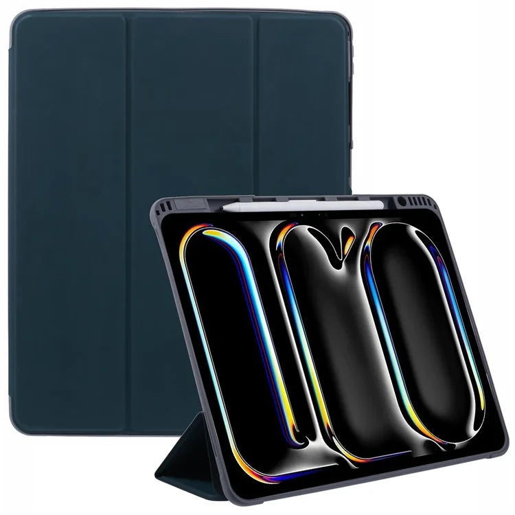 MUTURAL For iPad Pro 13 (2024) Case Tri-Fold Stand Tablet Leather Cover Auto Wake / Sleep
