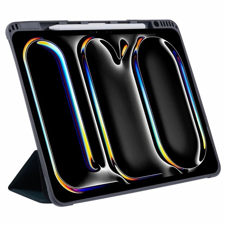 MUTURAL For iPad Pro 13 (2024) Case Tri-Fold Stand Tablet Leather Cover Auto Wake / Sleep