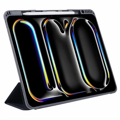 MUTURAL For iPad Pro 13 (2024) Case Tri-Fold Stand Tablet Leather Cover Auto Wake / Sleep