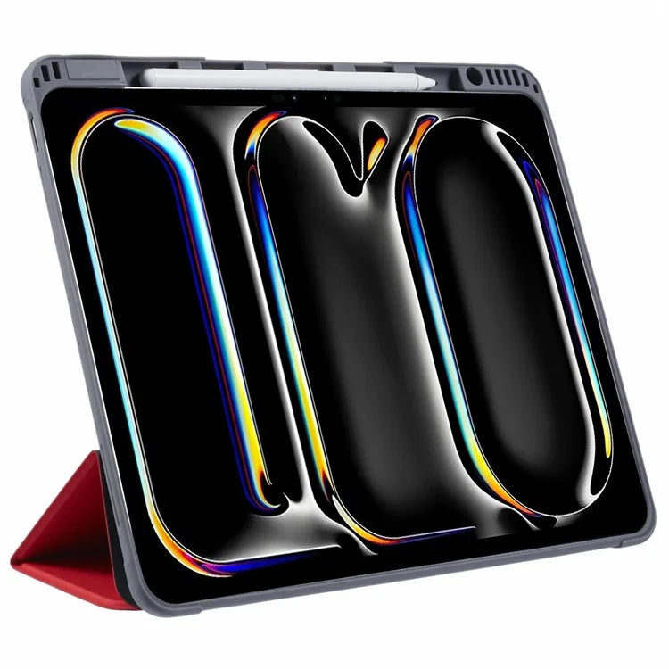 MUTURAL For iPad Pro 13 (2024) Case Tri-Fold Stand Tablet Leather Cover Auto Wake / Sleep