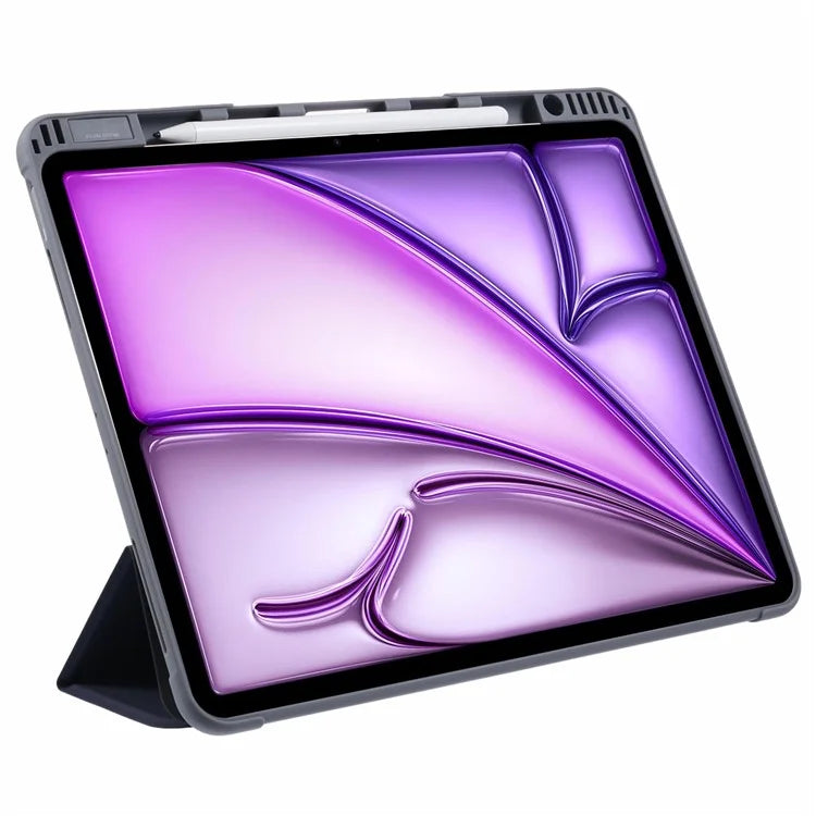 MUTURAL For iPad Air 13 (2024) Case Tablet Tri-Fold Leather Cover Auto Wake / Sleep
