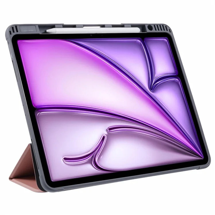 MUTURAL For iPad Air 13 (2024) Case Tablet Tri-Fold Leather Cover Auto Wake / Sleep