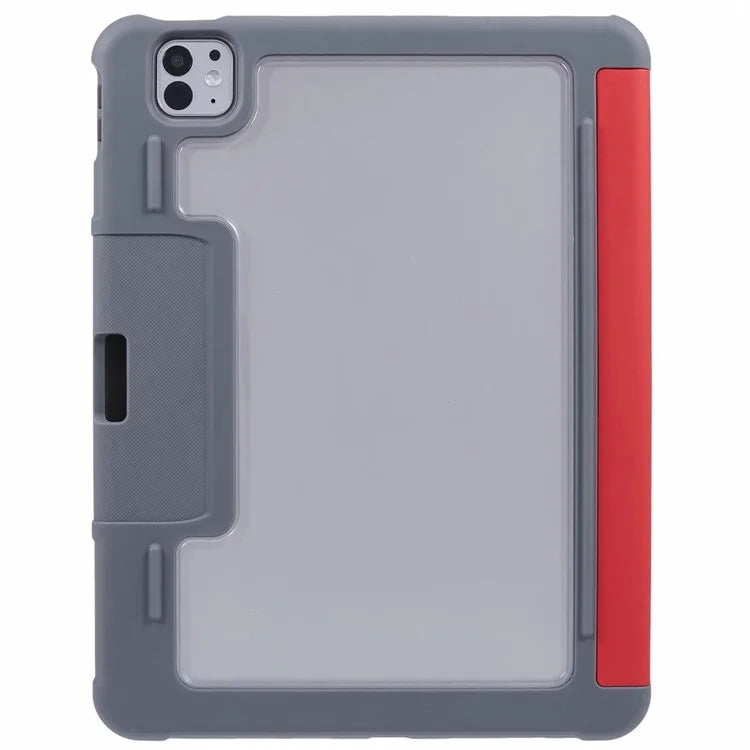 MUTURAL For iPad Pro 11 (2024) Case Smart Leather Tablet Cover with Pencil Holder Tri-Fold Stand