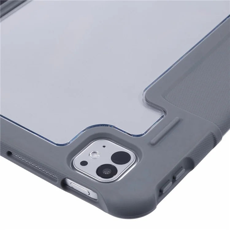 MUTURAL For iPad Pro 11 (2024) Case Smart Leather Tablet Cover with Pencil Holder Tri-Fold Stand