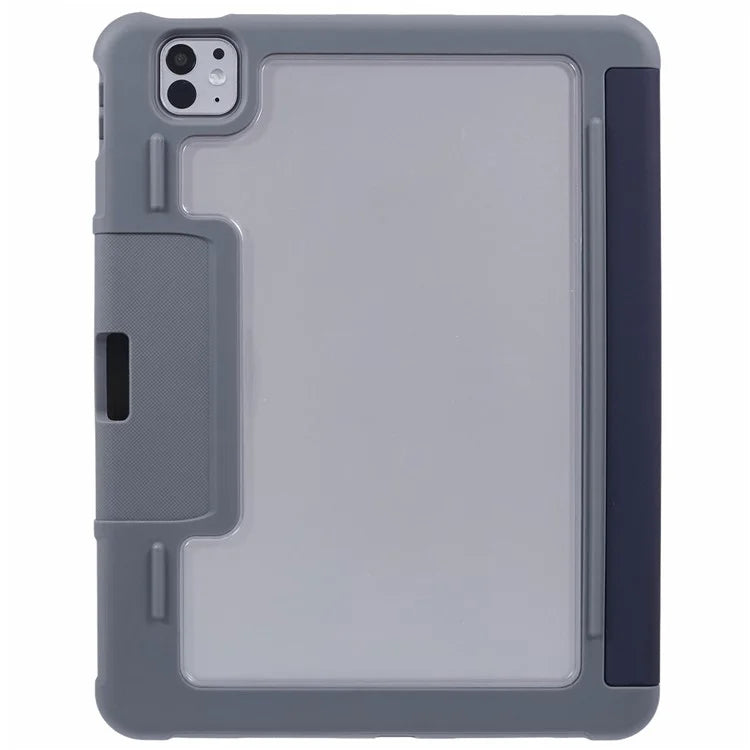 MUTURAL For iPad Pro 11 (2024) Case Smart Leather Tablet Cover with Pencil Holder Tri-Fold Stand