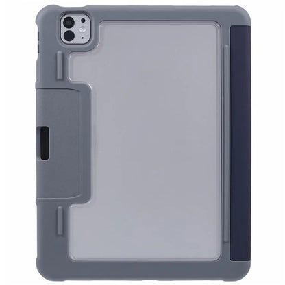 MUTURAL For iPad Pro 11 (2024) Case Smart Leather Tablet Cover with Pencil Holder Tri-Fold Stand