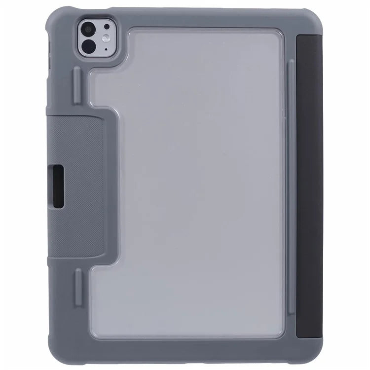MUTURAL For iPad Pro 11 (2024) Case Smart Leather Tablet Cover with Pencil Holder Tri-Fold Stand