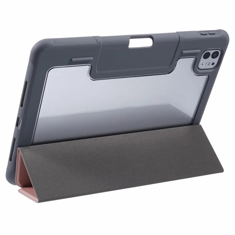 MUTURAL For iPad Pro 11 (2024) Case Smart Leather Tablet Cover with Pencil Holder Tri-Fold Stand