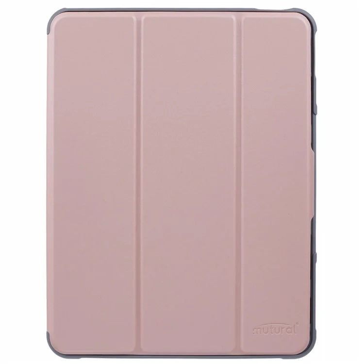 MUTURAL For iPad Pro 11 (2024) Case Smart Leather Tablet Cover with Pencil Holder Tri-Fold Stand