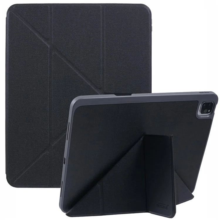 MUTURAL For iPad Pro 13 (2024) Case with Pencil Holder Origami Stand Leather Tablet Cover
