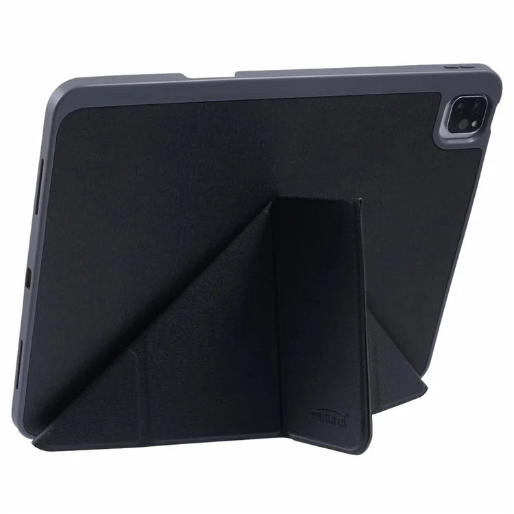 MUTURAL For iPad Pro 13 (2024) Case with Pencil Holder Origami Stand Leather Tablet Cover