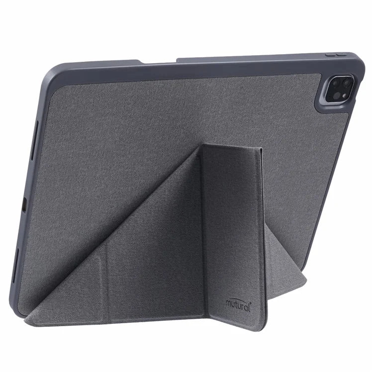 MUTURAL For iPad Pro 13 (2024) Case with Pencil Holder Origami Stand Leather Tablet Cover