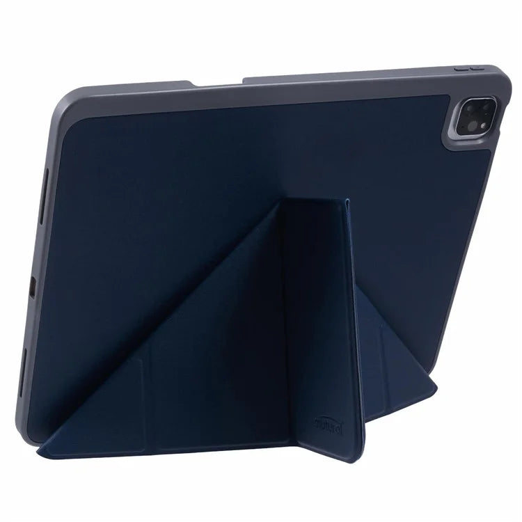 MUTURAL For iPad Pro 13 (2024) Case with Pencil Holder Origami Stand Leather Tablet Cover