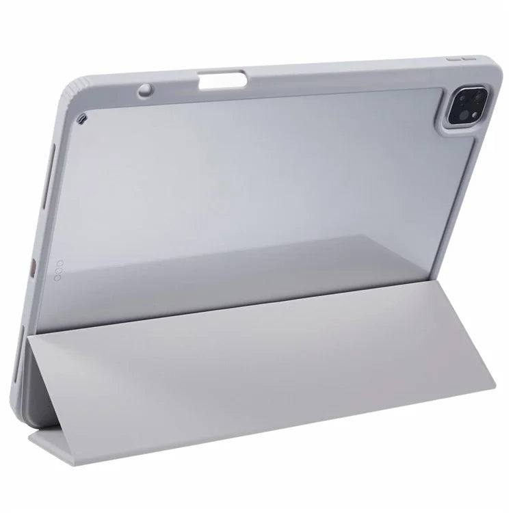 MUTURAL For iPad Air 13 (2024) / iPad Pro 12.9 (2022) / (2021) / (2020) / (2018) Leather Case Trifold Stand Cover with Pencil Holder